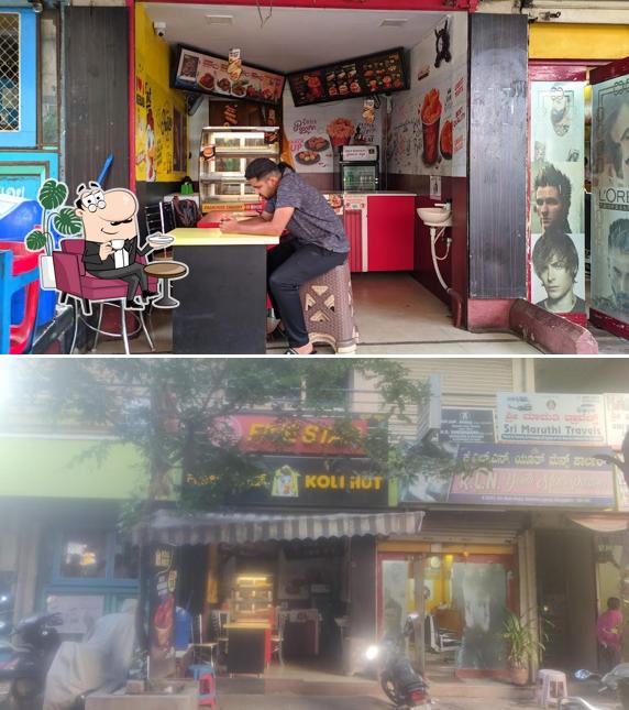 The interior of Five star chicken