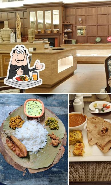 This is the photo showing food and interior at The Dining Hall