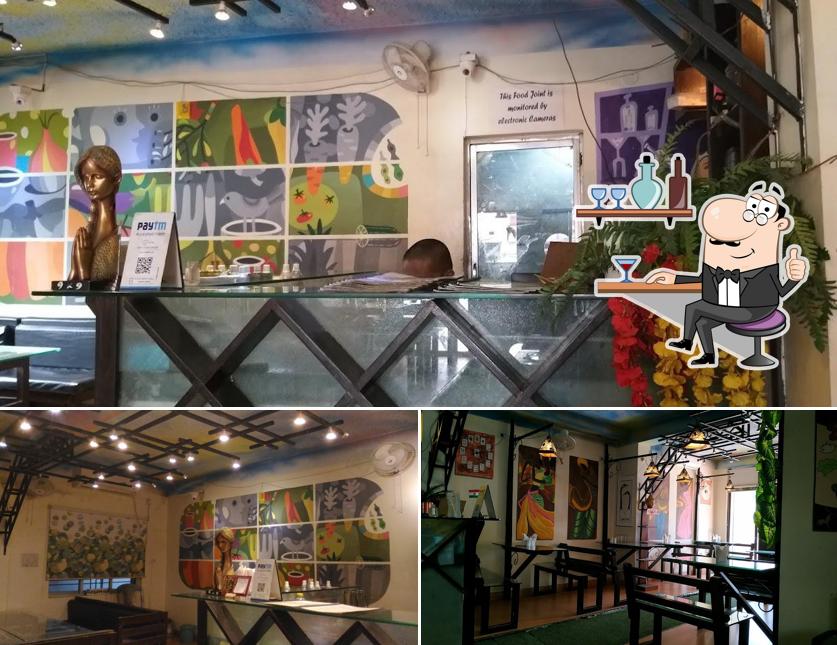 Take a seat at one of the tables at 9x9 Restaurant