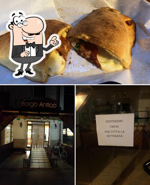 Questa è la foto che presenta la interni e cibo di pizzeria Borgo Antinco 2