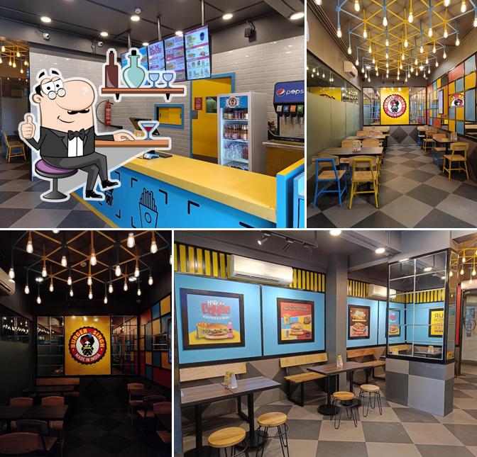 The interior of Burger Singh