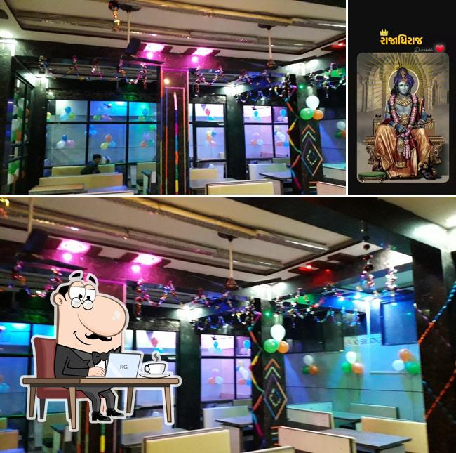 The interior of Prince Palace Kathiyawadi Restaurant