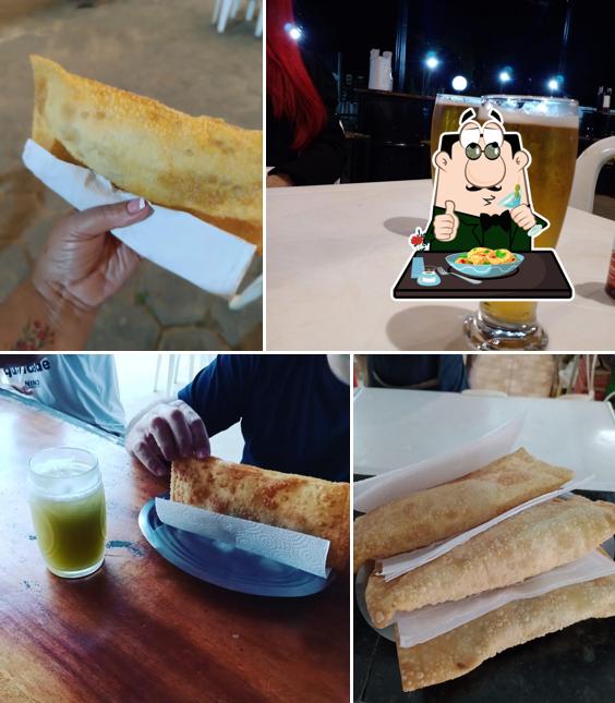 Comida em Garapão Viçosa pastel e caldo de cana
