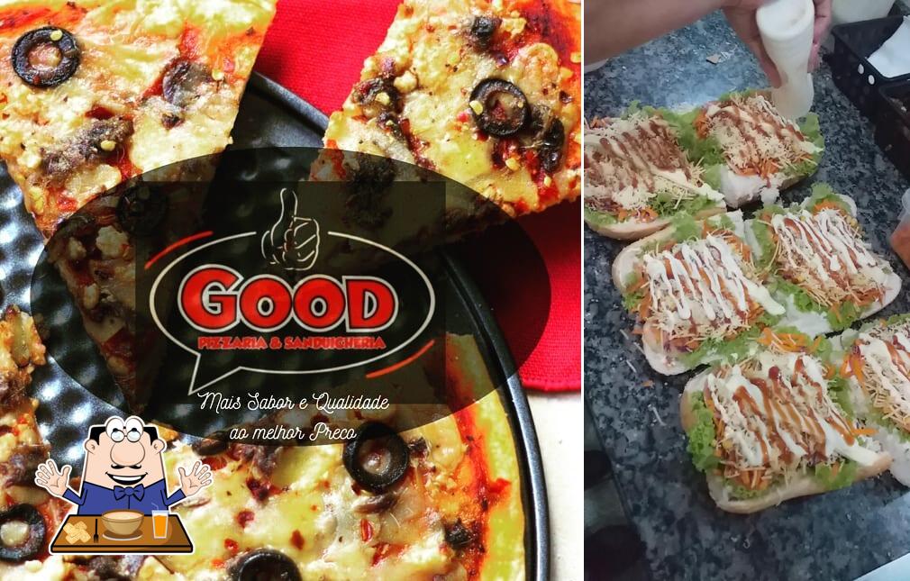 Platos en Good pizzaria