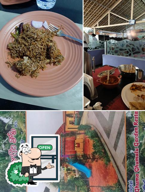 The photo of exterior and food at RajuGari thota
