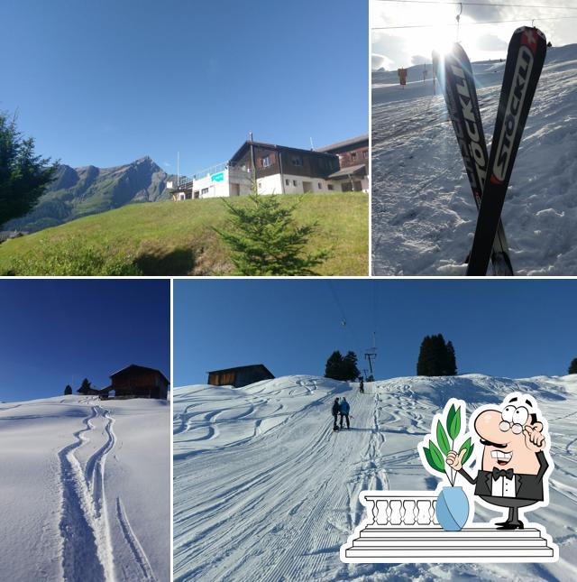 Gli esterni di Skihütte Urmein