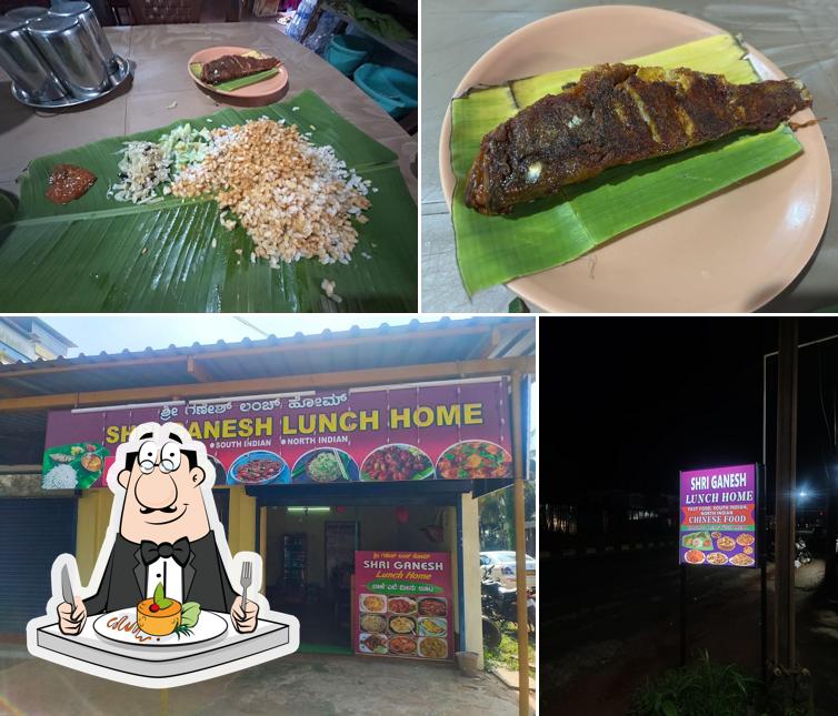 The picture of food and exterior at Sri Ganesh Lunch Home