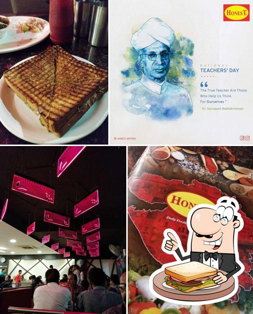 Order a sandwich at Honest Restaurant