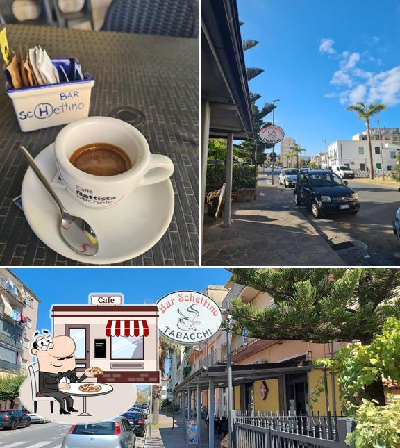 La esterno e cibo del ristorante