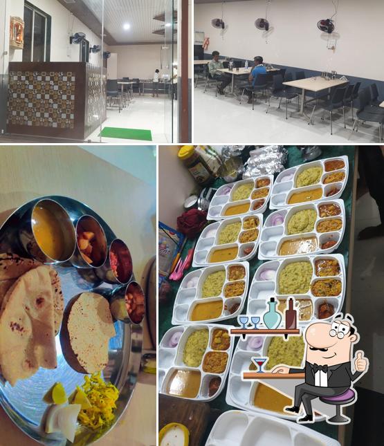 The photo of interior and food at Saurashtra Dinning Hall