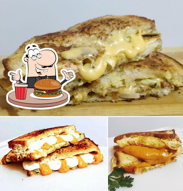 Get a burger at Yolkers' Omelette