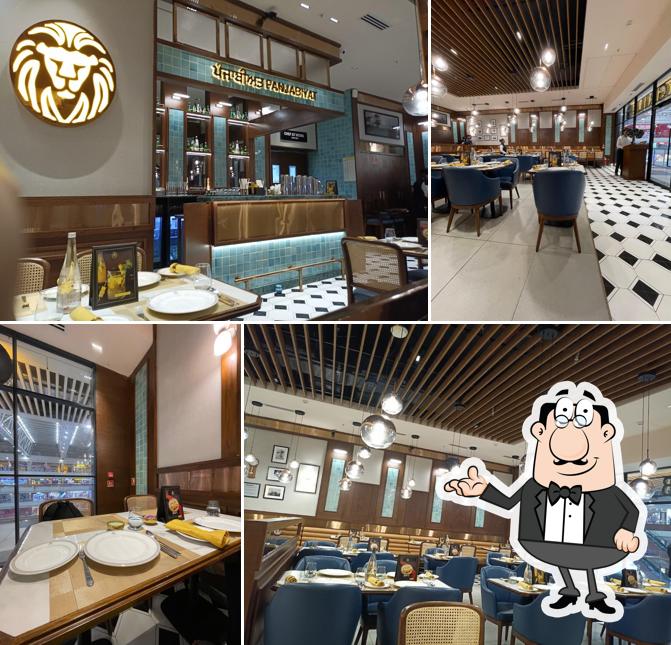 The interior of Punjab Grill Gaur City Mall