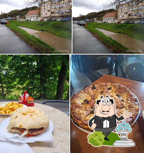 La foto della esterno e cibo di Bistro „Trica“