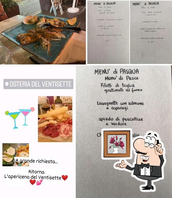 Gli interni di Osteria del Ventisette