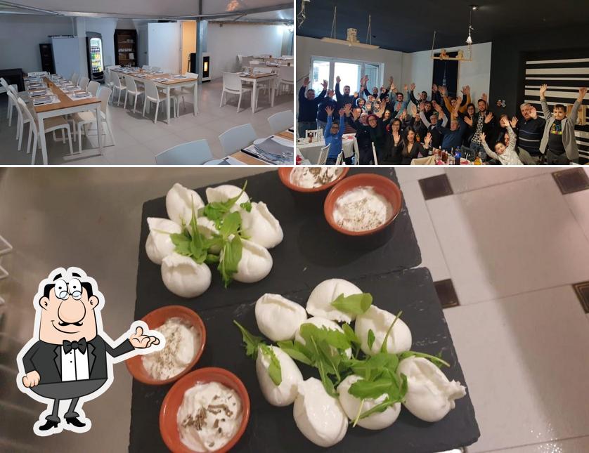 Dai un’occhiata alla foto che presenta la interni e cibo di Pizzeria dal Torinese