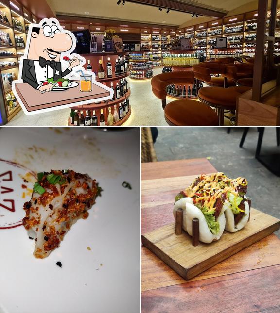 The image of food and exterior at SAZ Café