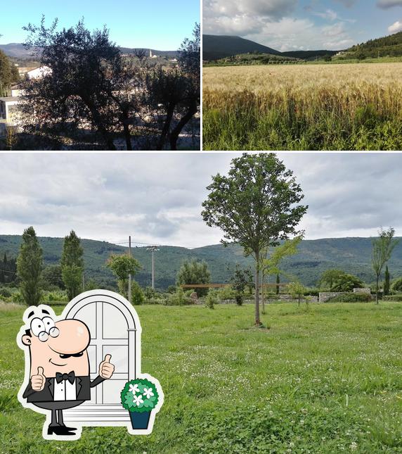 Goditi la vista dagli esterni di Ristorante di Travalle