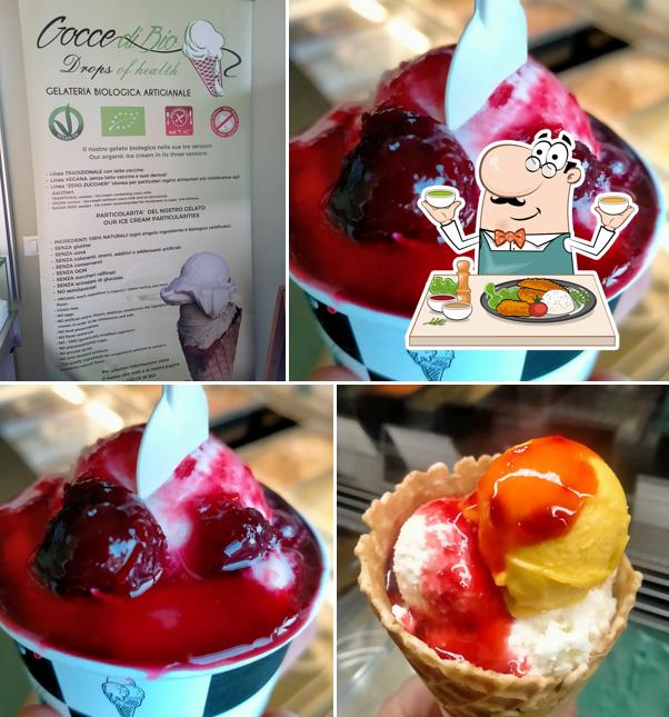 Platti al Gelateria "Gocce di Bio"
