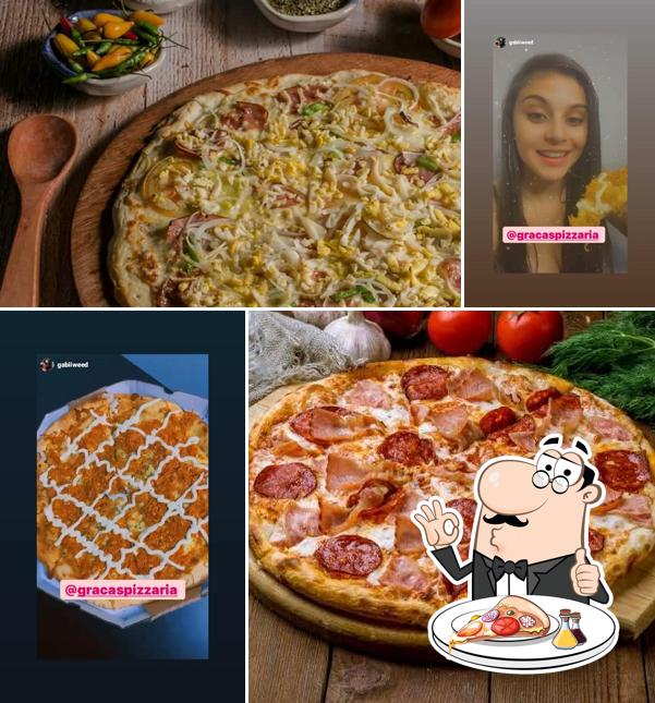 No Graças Pizzaria, você pode degustar pizza
