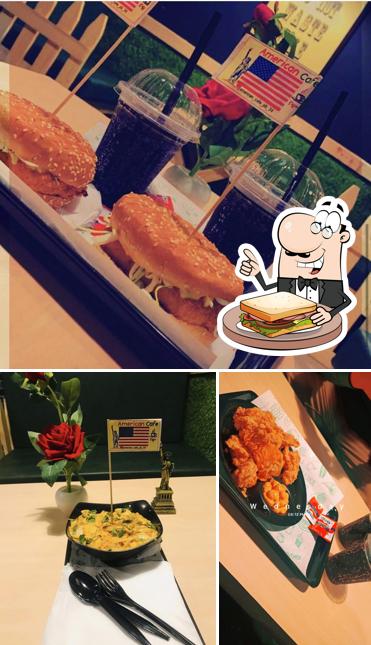 Grilled cheese sandwich at American cafe nabha