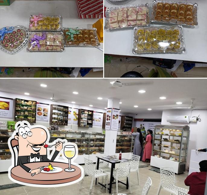 Take a look at the image showing food and interior at Sweet Magic