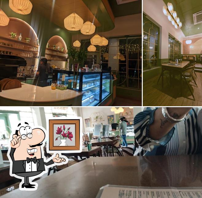 The interior of CAFE RUKMA