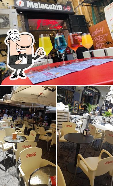 Gli interni di Malocchio caffe
