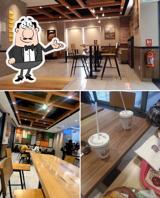 The interior of Burger King