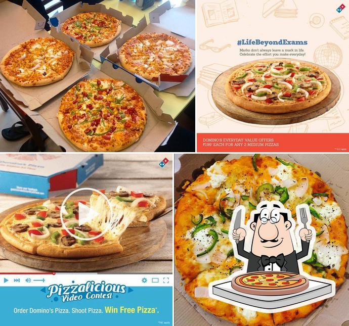 Pick pizza at Domino's Pizza