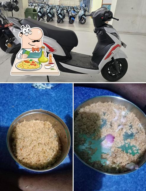This is the picture depicting food and exterior at BBC Biryani Centre