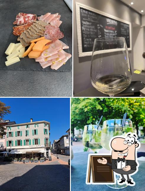 La esterno e cibo del ristorante