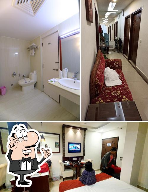 The interior of Taj Inn Hotel