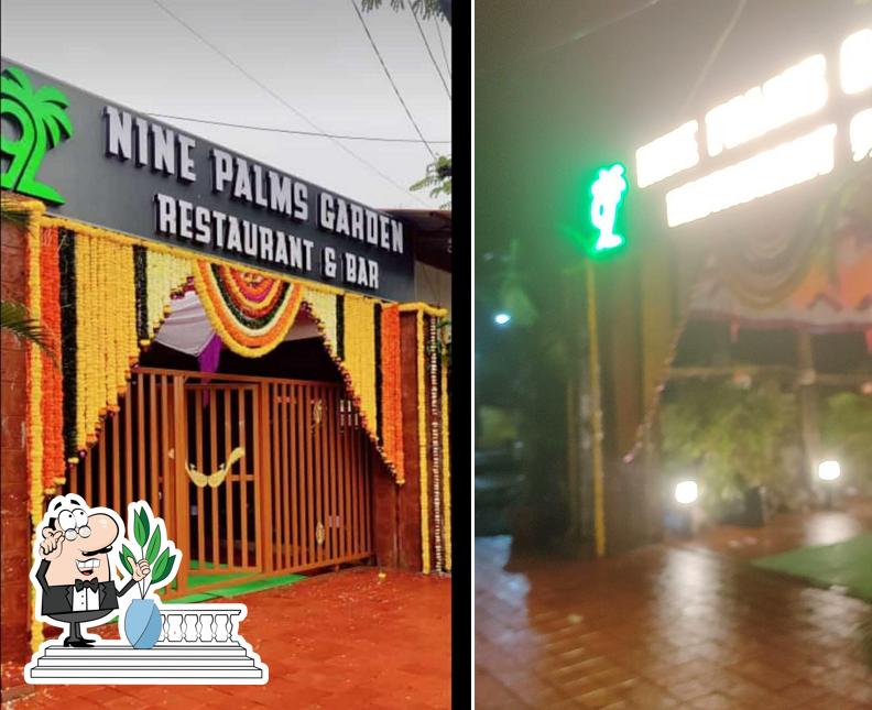 Check out how Nine Palms Garden family Restaurant & Bar looks outside