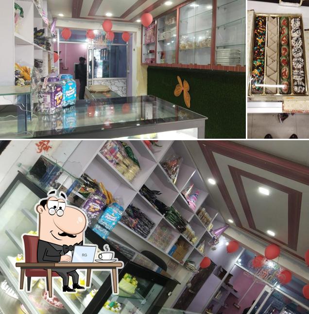 The photo of interior and food at Happy birthday cake shop
