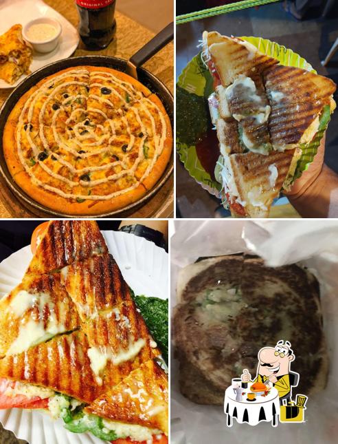Food at Lucky Sandwich & Pizza Corner