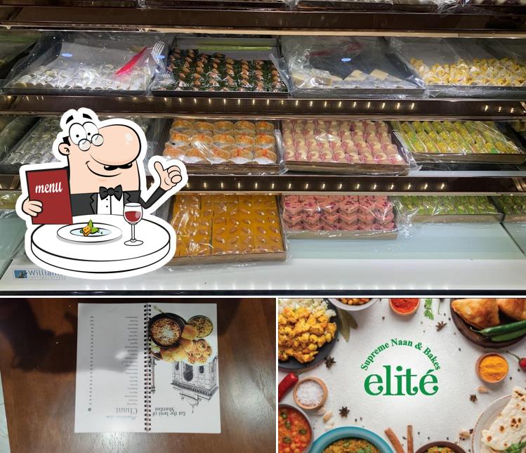 Food at Elite Vegetarian restaurant