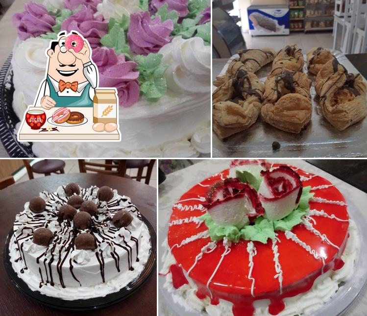 Panificadora e Confeitaria Casa Do Doce oferece uma escolha de sobremesas