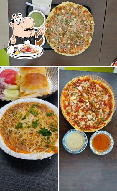 Get pizza at Chaat Bazaar