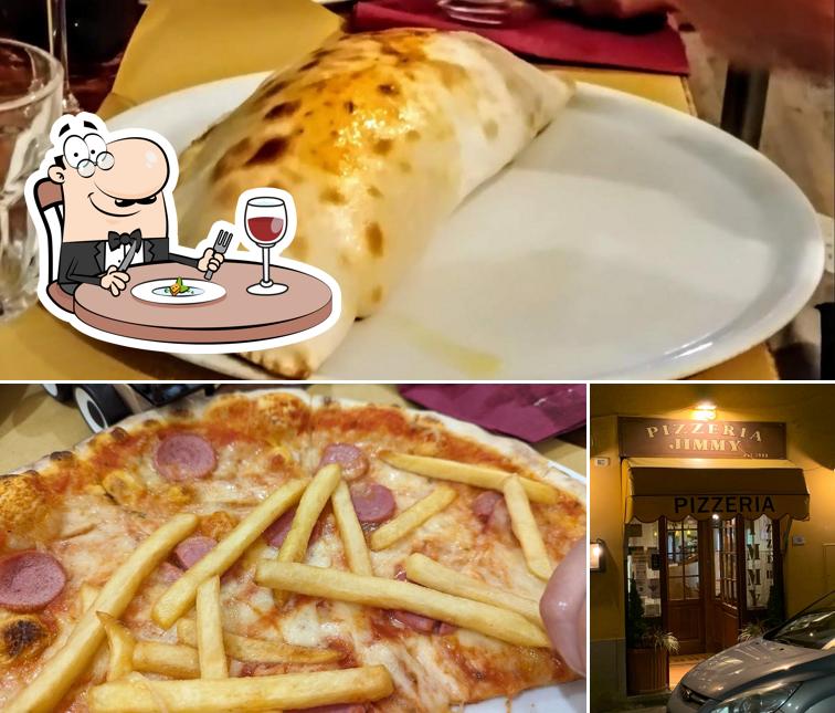 Dai un’occhiata alla immagine che presenta la cibo e esterno di Pizzeria Ristorante Jimmy