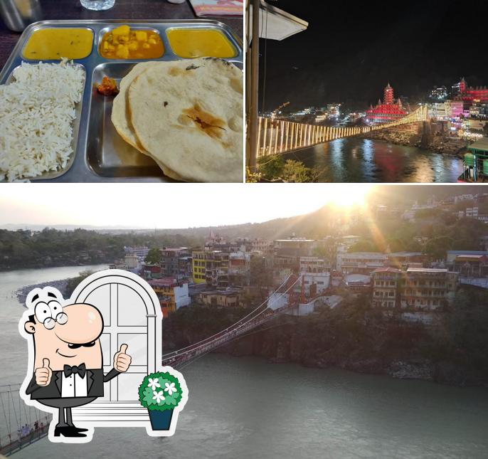 This is the picture displaying exterior and dessert at Annapurna Veg Restaurant