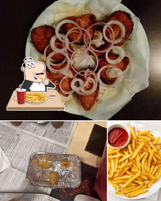 French fries at Baithaki Family Restaurant