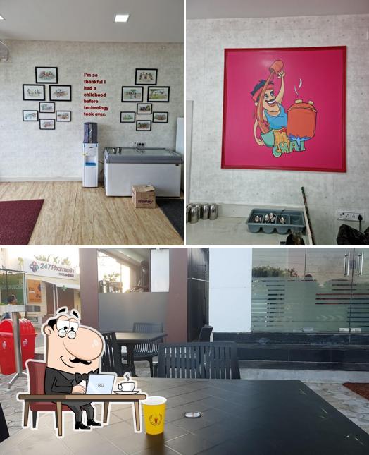 The interior of ECR Cafe - Veg Restaurant