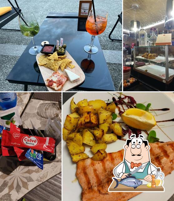 Salmone grigliato al Miralago cocktail bar and food