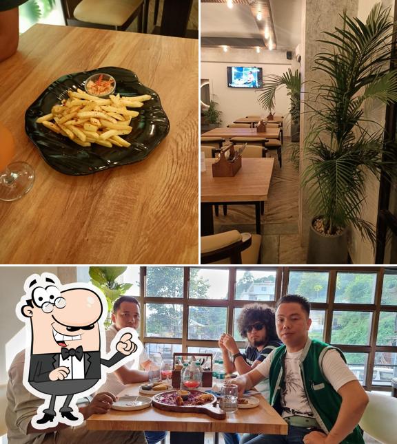 This is the photo depicting interior and food at Banamo Kitchen and Bar