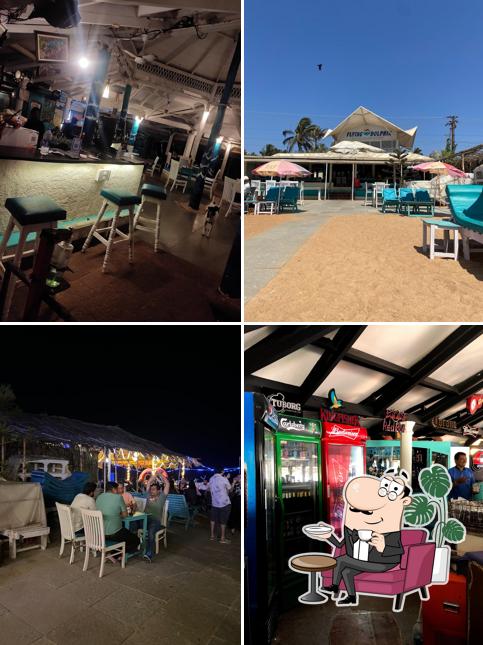 The interior of Flying Dolphin Beachside Cafe