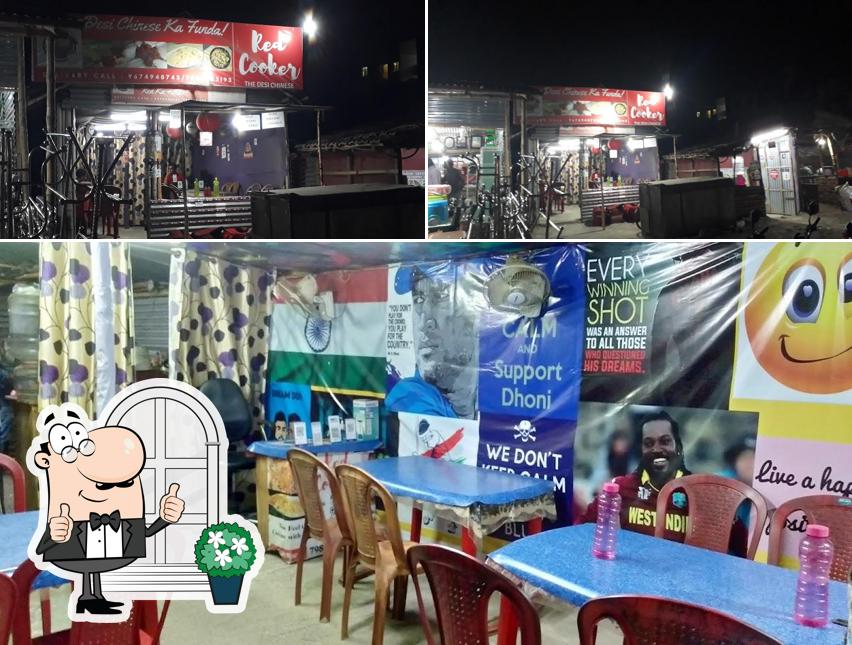 Take a look at the picture showing exterior and interior at Red Cooker