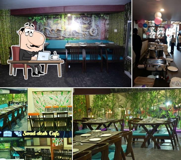 The interior of Swaddesh Restaurant