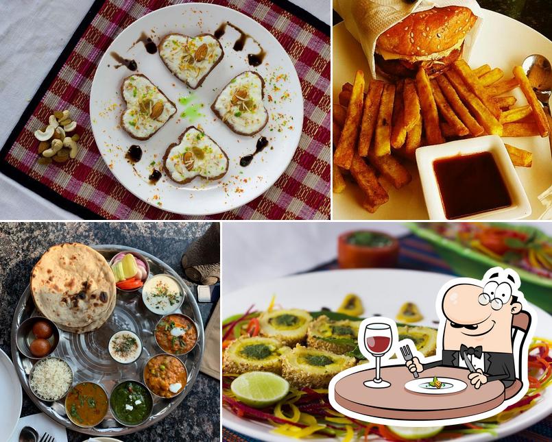 Food at The Sitting Elephant - A Rooftop Restaurant Overlooking River Ganga