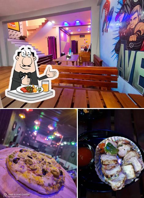 The image of Grandma's cafe’s food and interior