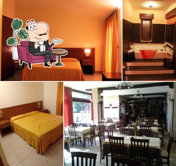 Gli interni di Hotel Sette e Mezzo